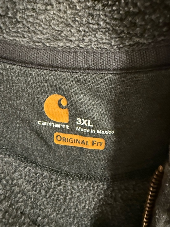 Carhartt Black Zip Hoodie with Gold Logo - 3XL - Picture 3 of 4